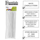 Essentials By Leisure Arts Chenille Stems White, 12 Inch 6mm, Bendable Craft Pipe Cleaners for DIY Projects, Dolls, Ornaments, Jewelry,