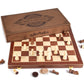 AMEROUS 15 Inches Magnetic Wooden Chess & Checkers Set (2 in 1) - Folding Board -Gift Box Packed -24 Cherkers Pieces -2 Extra Queens, Beginner Chess