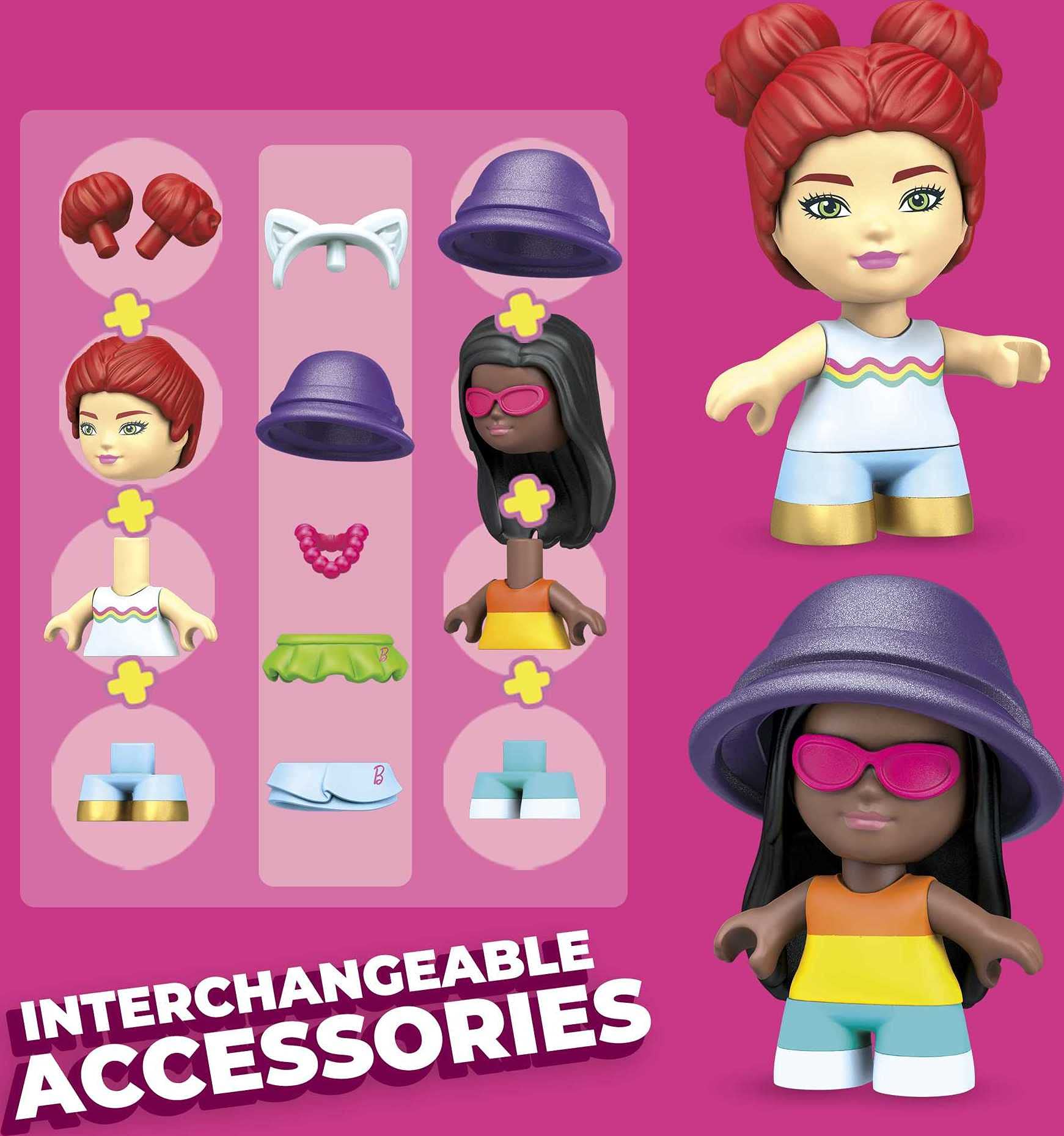 Mega Construx Barbie Convertible Beach Adventure, Building Toys for Kids
