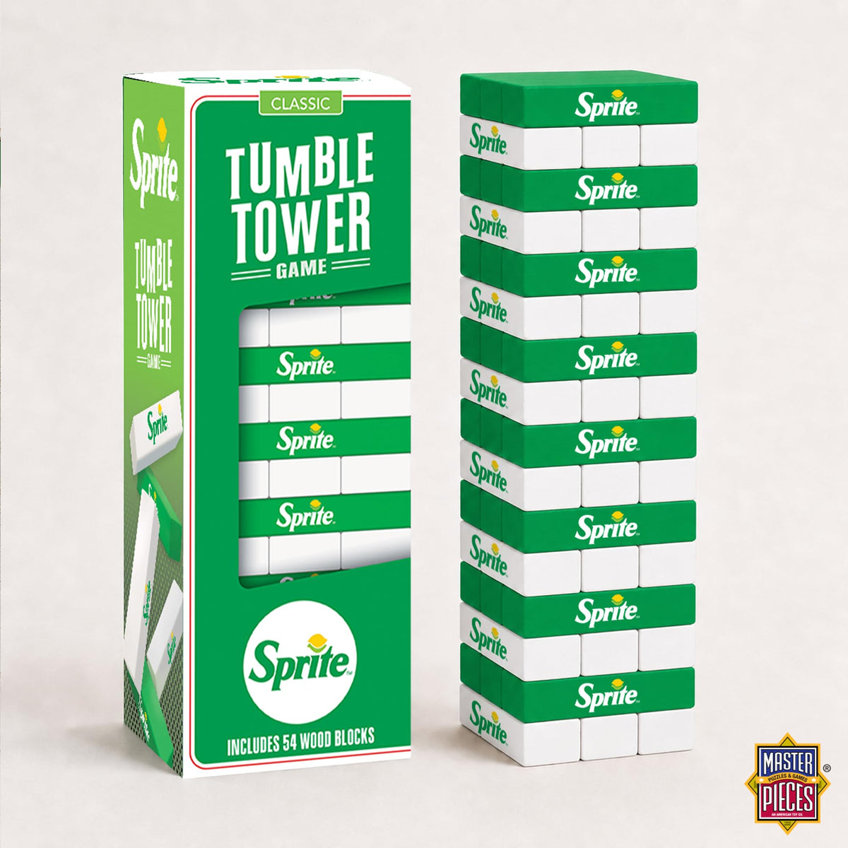 MasterPieces Family Games - Sprite Wood Block Tumble Tower - Officially Licensed