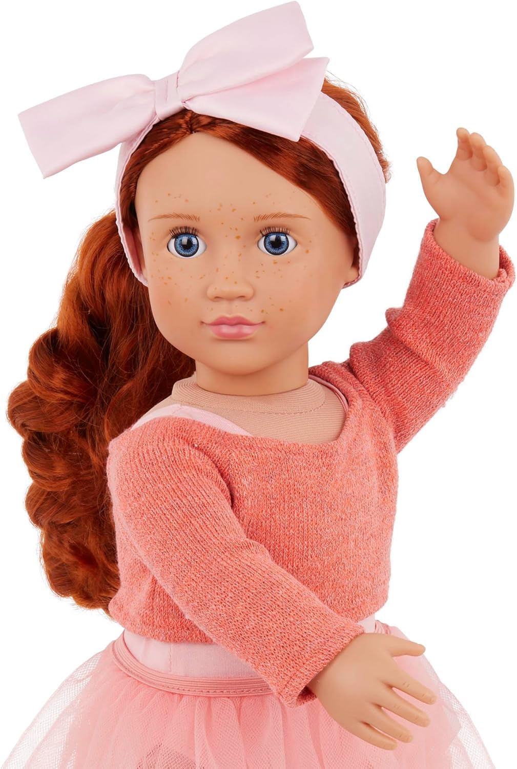 Our Generation - 18-inch Ballerina Doll - Red Hair & Blue Eyes - Ballet Outfit & Hair Bow - Pretend Play - Toys for Kids Ages 3 and Up - Aubrie