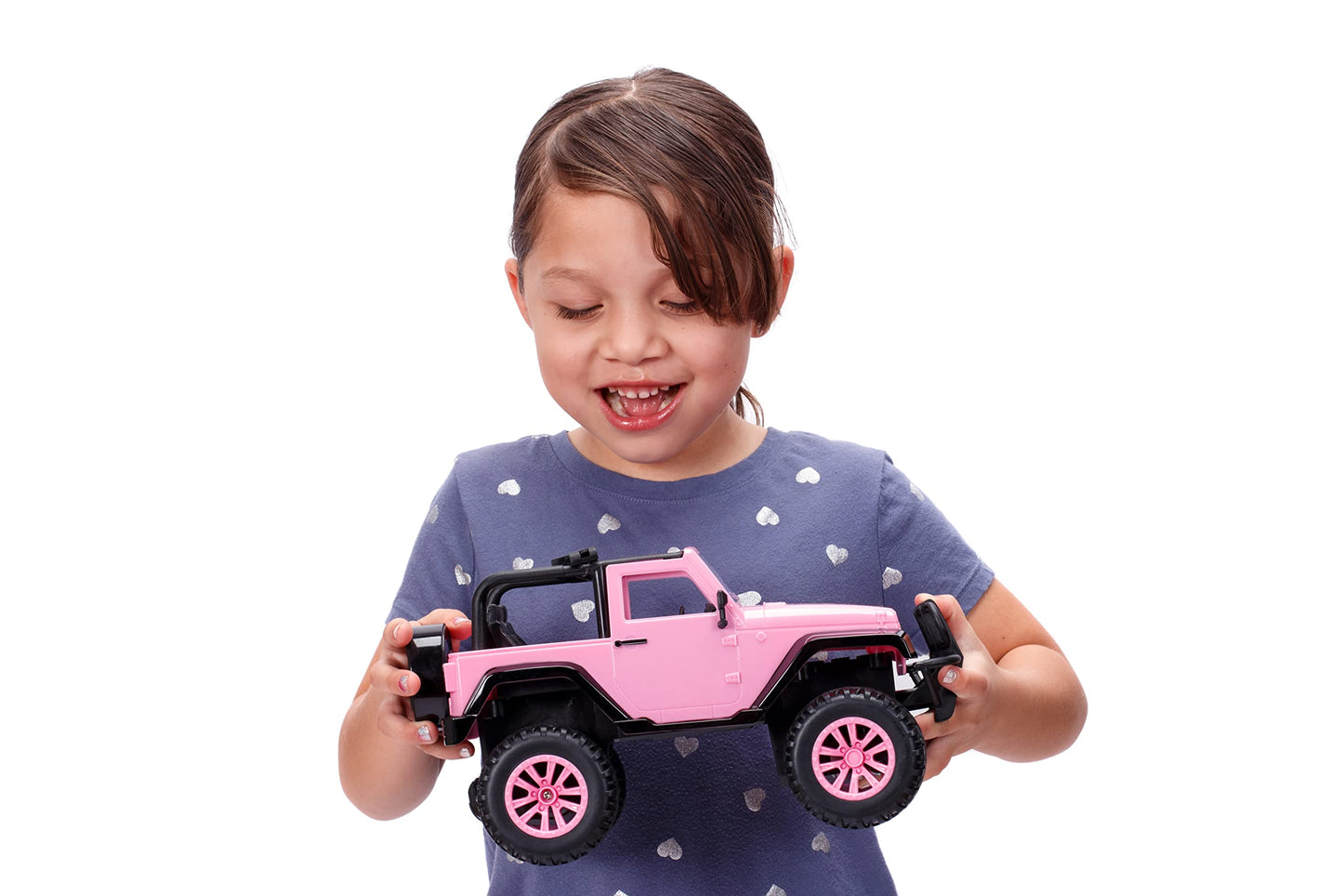 Girlmazing 1:16 Jeep Wrangler RC Radio Control Cars, Toys for Kids (Pink)