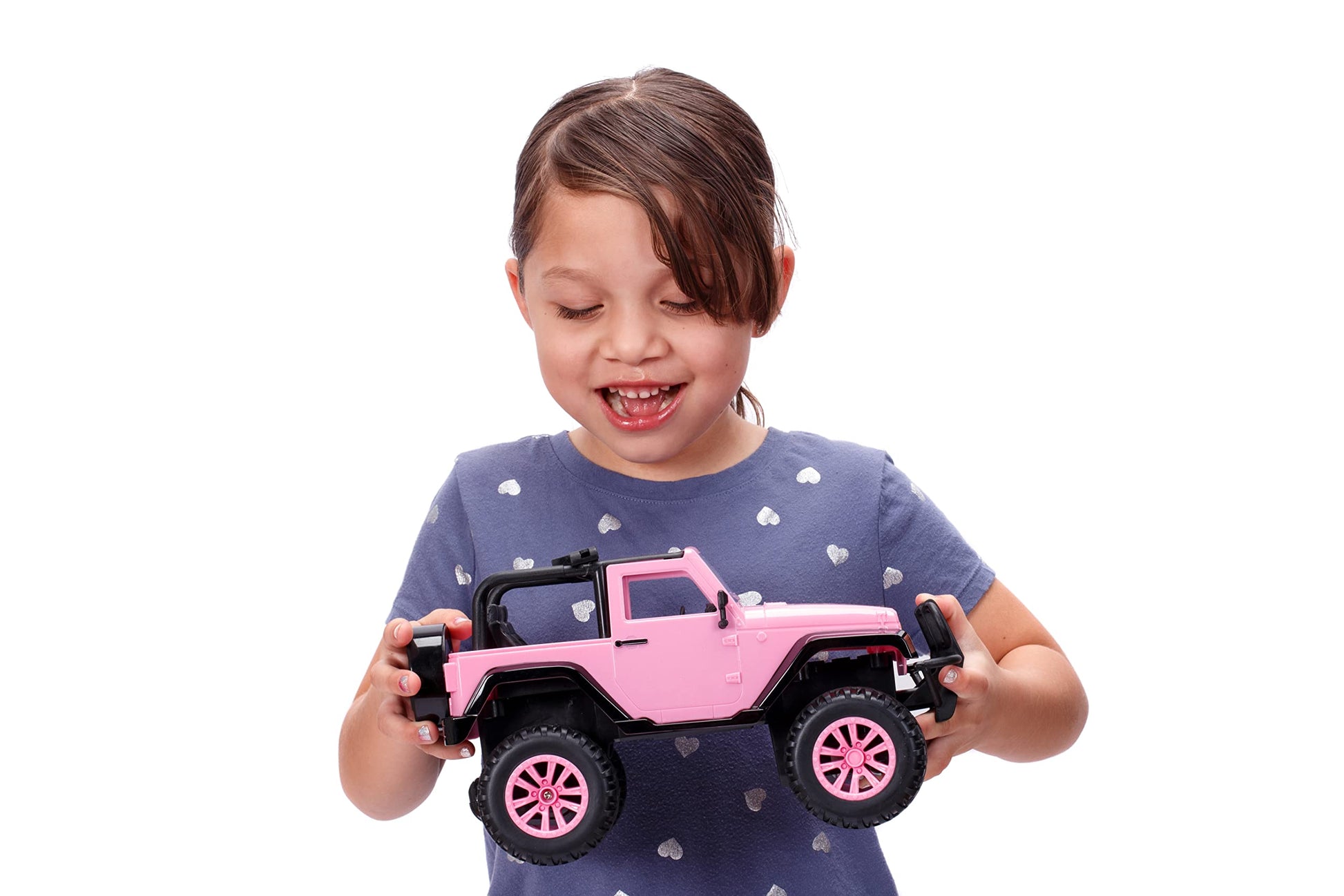 Girlmazing 1:16 Jeep Wrangler RC Radio Control Cars, Toys for Kids (Pink)