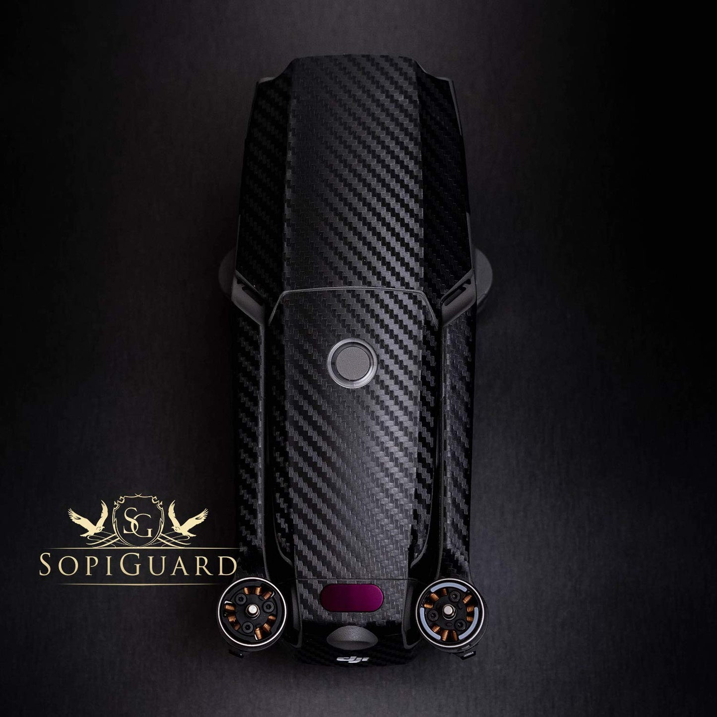 SopiGuard 3M Black Carbon Fiber Vinyl Sticker Skin for DJI Mavic 2 Pro/Zoom