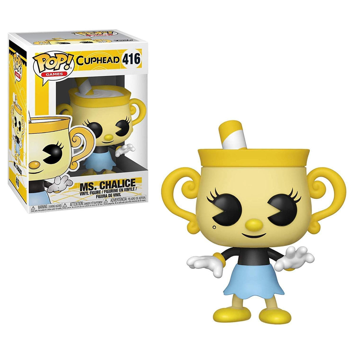Funko Pop Games: Cuphead - Ms. Chalice Collectible Figure, Multicolor