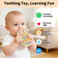visewi baby phone teething toys, food grade silicone teether toy for baby 3-18 months, chew toys with number pop bubbles, Fidget Toy for Kids, Pop It