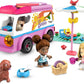 MEGA Construx Barbie Kids Building Toy Set, Adventure DreamCamper with 123 Pieces, 2 Micro-Dolls, Furniture and Accessories, Pink, Ages 5+ Years