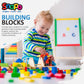 Snapo Jr. Advanced Builder's Kit - 80 pcs - Colorful Blocks & Wheels, Connect On All 6 Sides, 3D Building Toy, Snap-Slide-Rotate, Toddlers Kids 18mo+