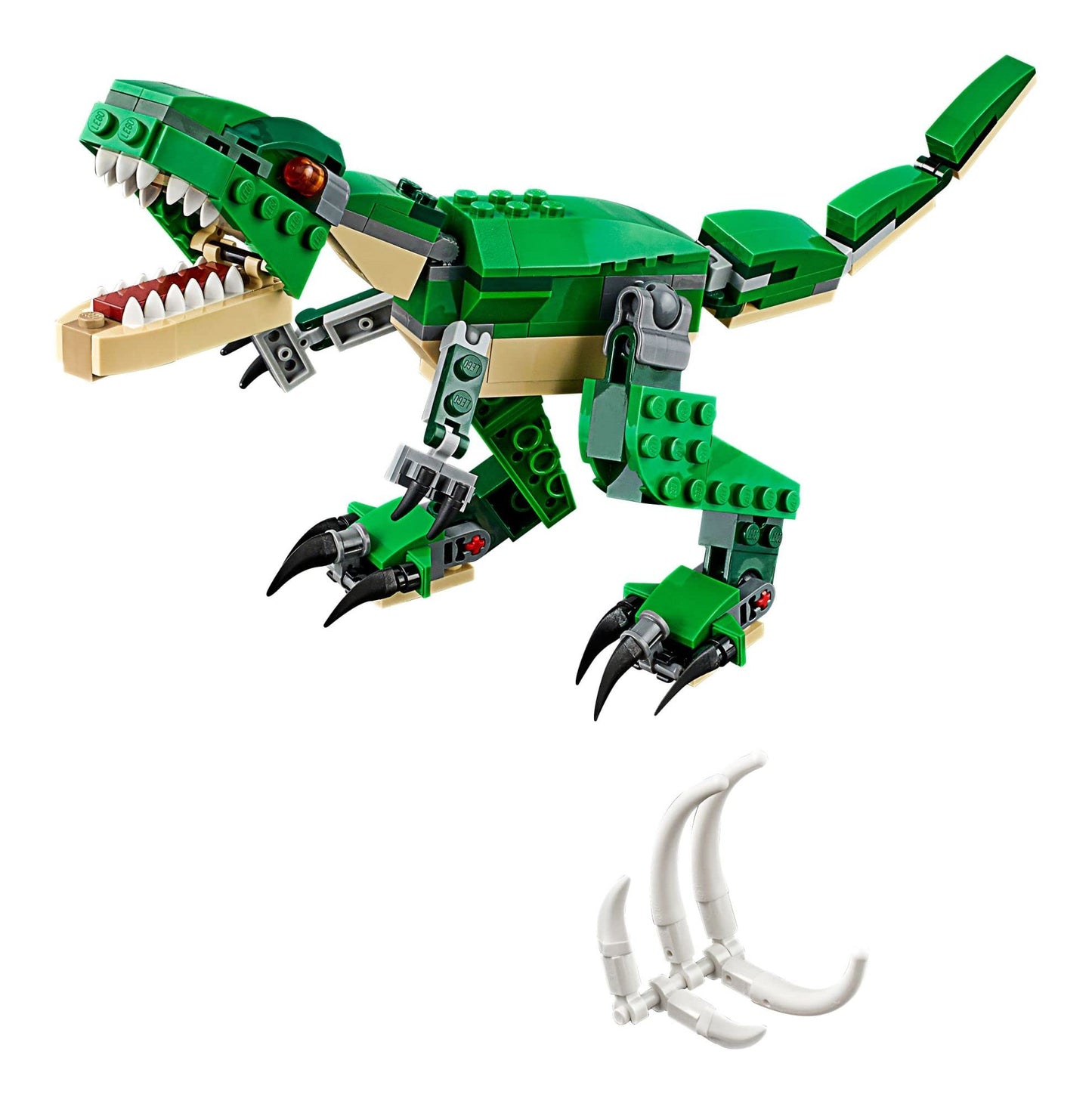LEGO Creator 3 in 1 Mighty Dinosaur Toy, Transforms from T. rex to Triceratops to Pterodactyl Dinosaur Figures, Great Gift for 7-12 Year Old Boys &