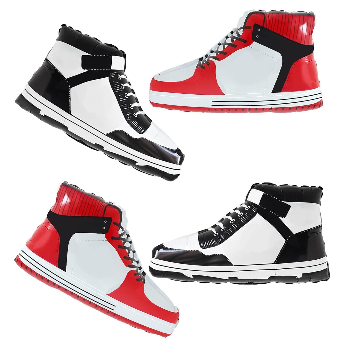 6 Pcs Basketball Shoes Sneaker Balloons/Sports theme party decorations/Boys Men Game Birthday supplies/Sports Theme Balloons