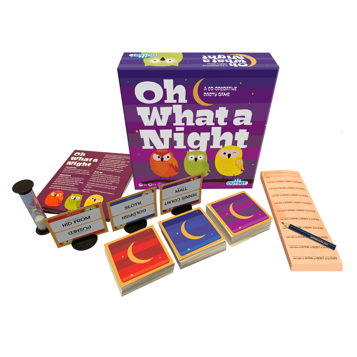 Outset Media Oh What A Night Game - Cooperative Family Party Game, Outset Media, Fun Guessing Game for Parties, Families & Holidays, Wacky Game Night