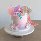 Mermaid Cake Toppers Under the Sea Mermaid Tail Cake Decorations for Birthday Baby Shower Party Supplies (Style 2)