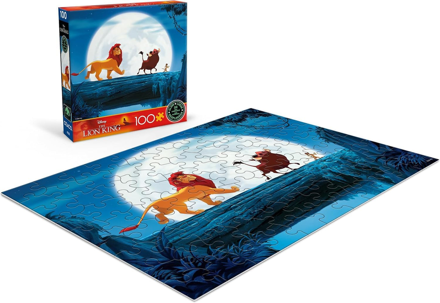 Ceaco - Disney The Lion King Glow - 100 Piece Puzzle for Kids Ages 6-8