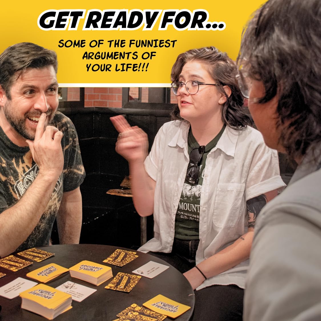 Arguable Truths? | NEW! | A Card Game of Unlikely Arguments and Ridiculous Conspiracies | Fast-Paced Party Game of Debates & Hilarious Topics | Ages