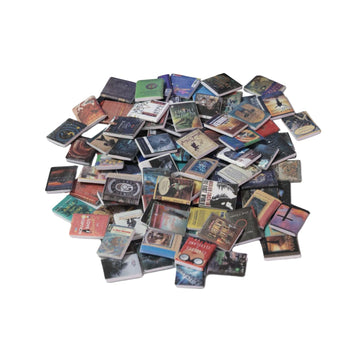 GUANGLU 200pcs Miniature Books Model Doll House Accessories, Non-Repeating Miniature Books Library Bookshelf Fillers Books Doll House Decoration