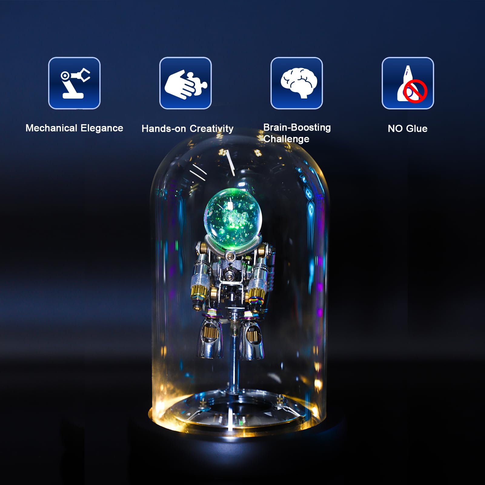 Mostarle 3D Metal Puzzle Nebula Astronaut Model Kit - DIY Steampunk Mechanical Building Set, Stainless Steel Space Figurine, Challenging Brain Teaser