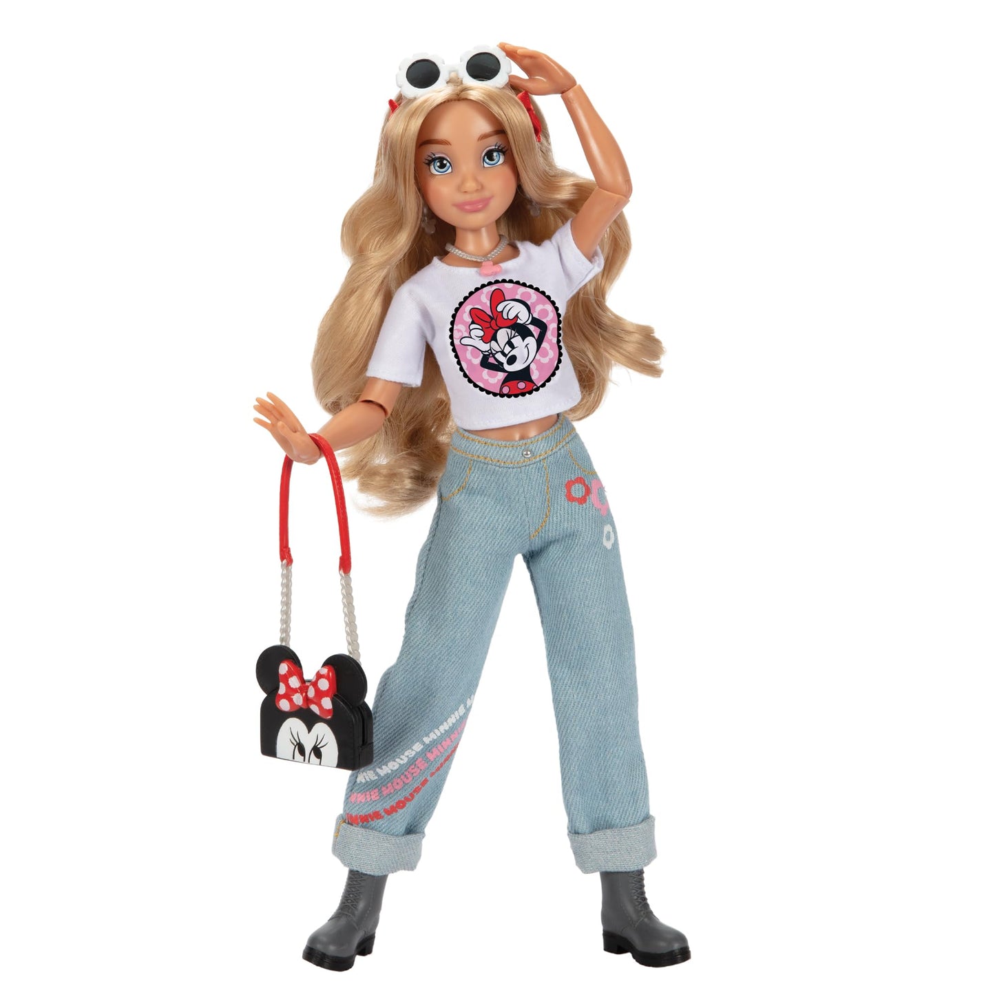 Disney ILY 4ever Fashion Dolls Inspired by Minnie 11.5" Tall with 13 Points of Articulation, Multi-Outfit Closet Set and a Glittery Mickey Ring for