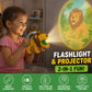 Kid Galaxy Flashlight & Projector - Lion Theme Toy, 2-in-1 Kids Flashlight with 3 Image Discs & 24 Color Pictures, Safari Animal Projection Toy