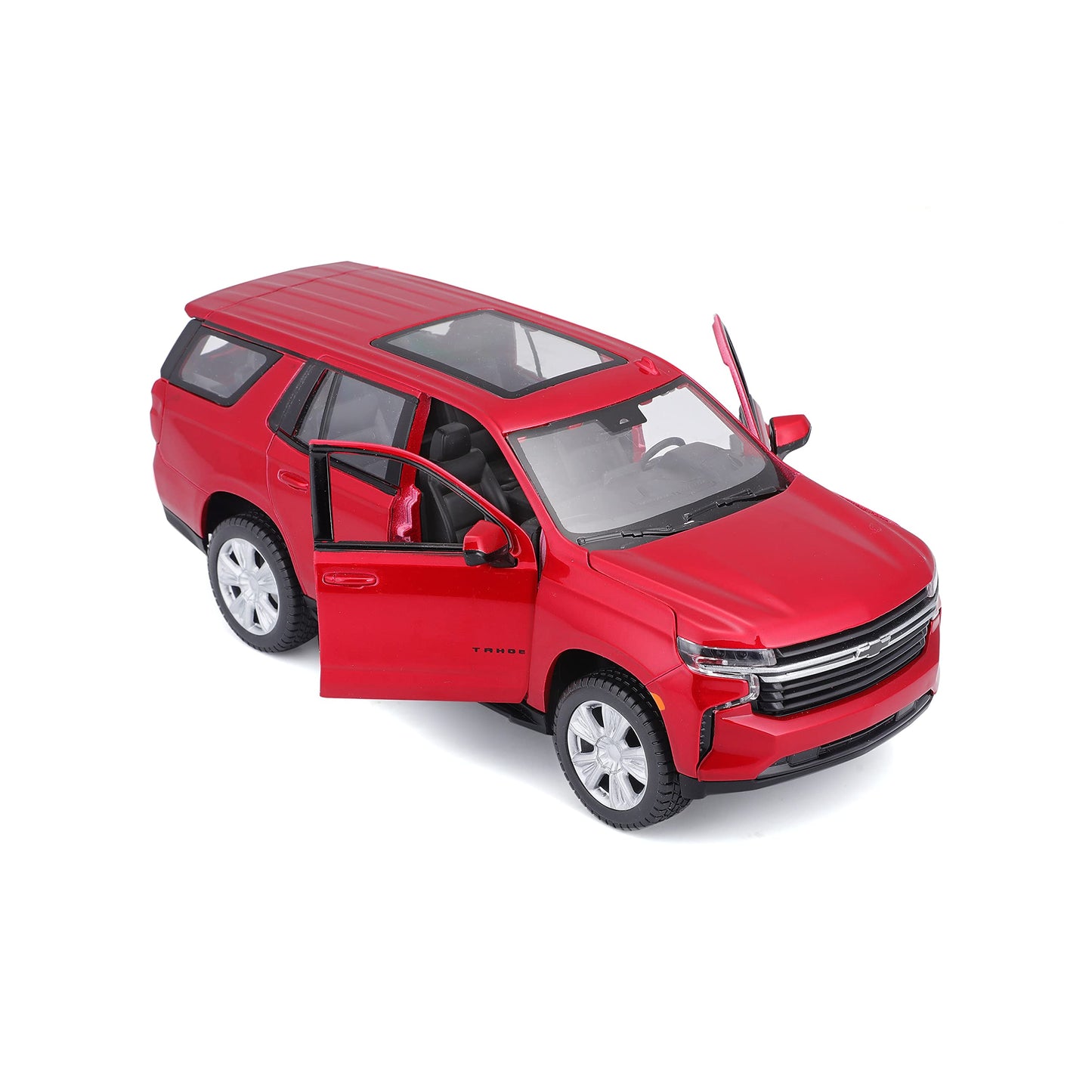 Maisto M31533 Chevy Tahoe 1/24 Red Plastic Miniature Vehicle for Children from 3 Years Old Ideal for Stimulating the Imagination and Creativity