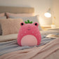 Squishmallow Official Kellytoy Food Squad Plush Toys Soft Plush Animal (Adabelle Strawberry Frog, 8 Inch)