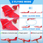 Tivcck 3 Pack LED Foam Airplane Toys, 17.5" Large Throwing Foam Plane, 2 Flight Mode Glider Flying Toy for Kids, Ages 3+