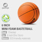 Chastep 6“ Foam Mini Basketball for Kids, Perfect for Practice and Backyard Play, Soft and Bouncy（Orange）