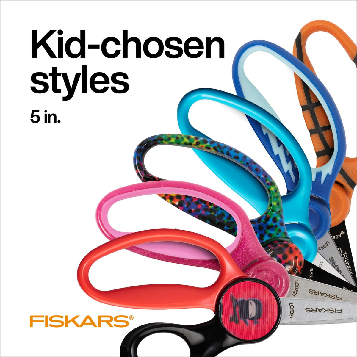 Fiskars 5" Blunt-Tip Scissors for Kids Ages 4-7, For School or Crafting, Turquoise (Pack of 1)