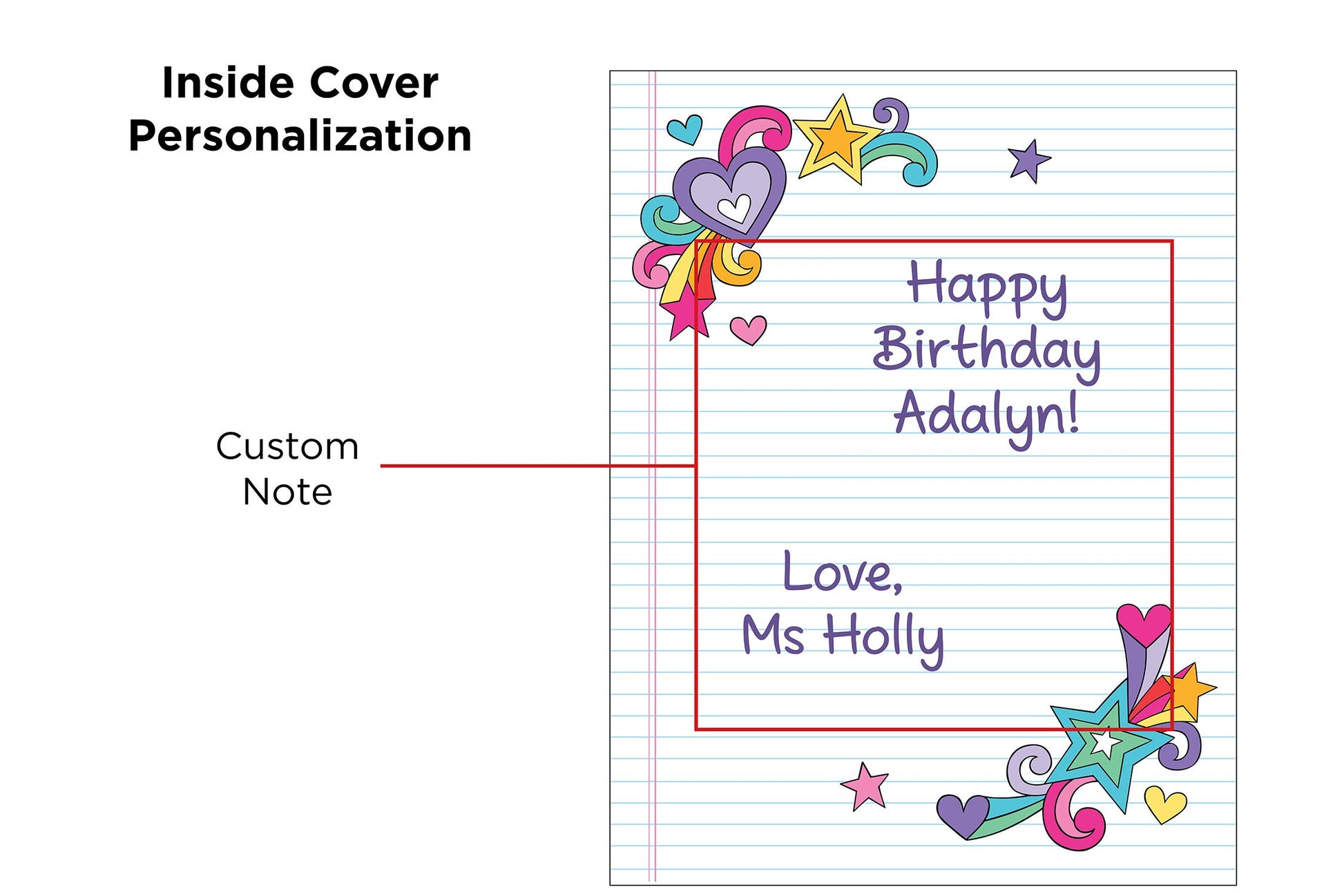 Notebook Doodles Adorable Pets - Customized Coloring Book (Design Originals) Personalized with Name and a Special Note from You to Make a Thoughtful