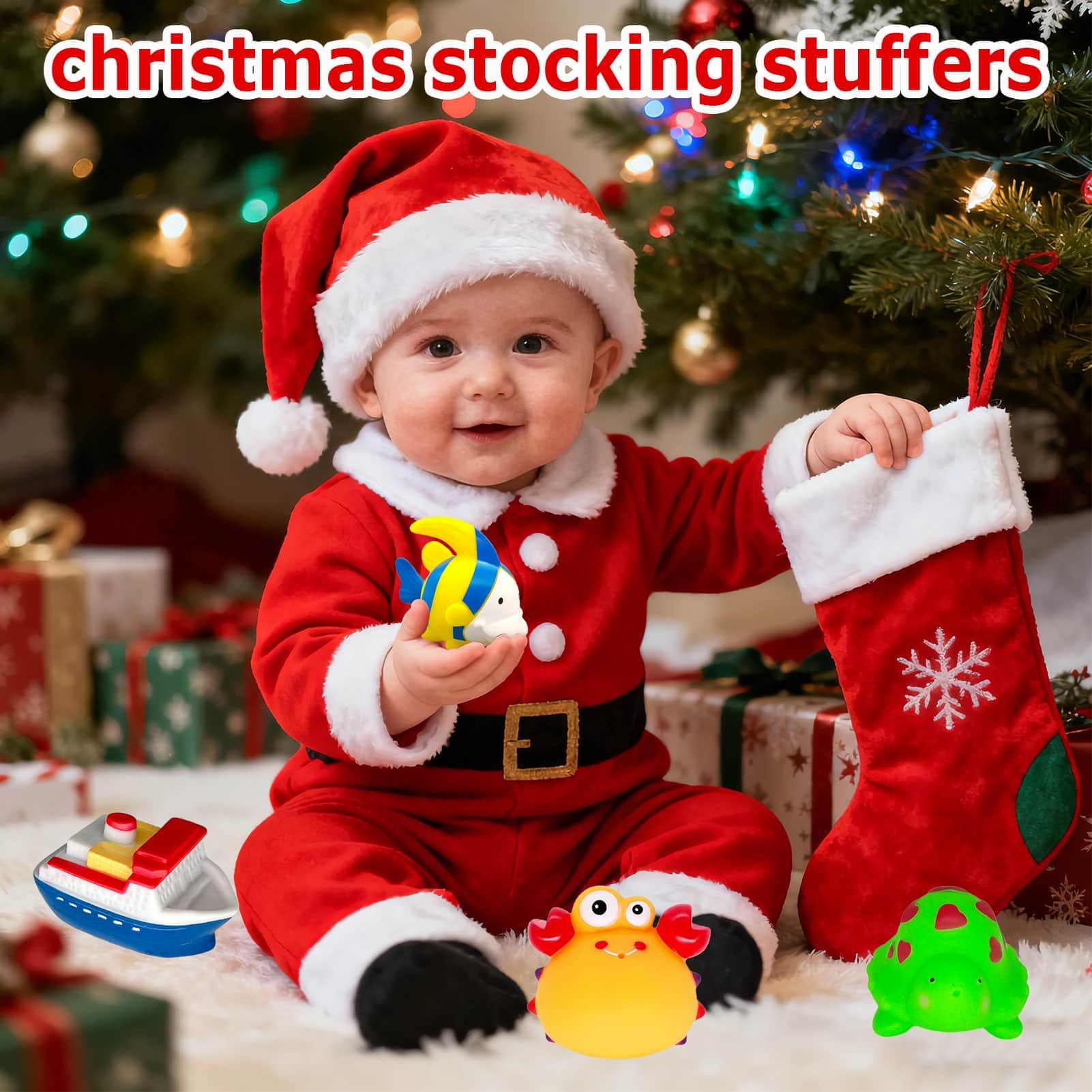 Bath Toys for Kids Ages 1-3 - Christmas Stocking Stuffers - Birthday Gifts for 1 2 3 Year Old Boys Girls Mold Free Bath Toy - Toddler Pool Bathtub