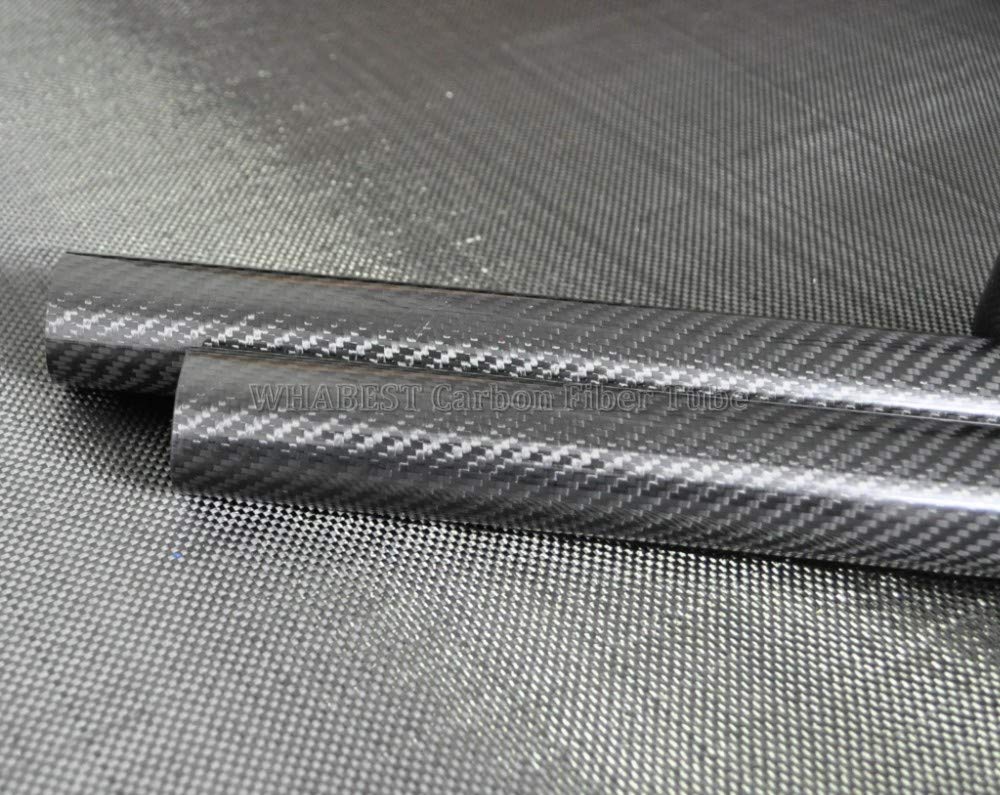 WHABEST US. Carbon Fiber Tube 3K OD 30mm - ID 26mm 27mm 28mm X 1000mm Length 100% Full Carbon Composite Material/Pipes. Quadcopter Hexacopter. RC