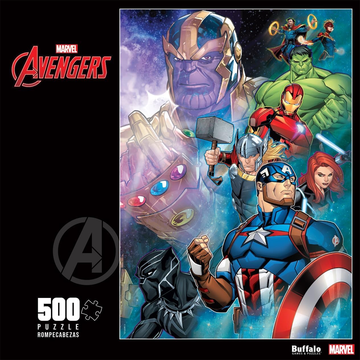 Buffalo Games Marvel Puzzle, Thanos vs Avengers, 500 Piece Jigsaw Puzzle