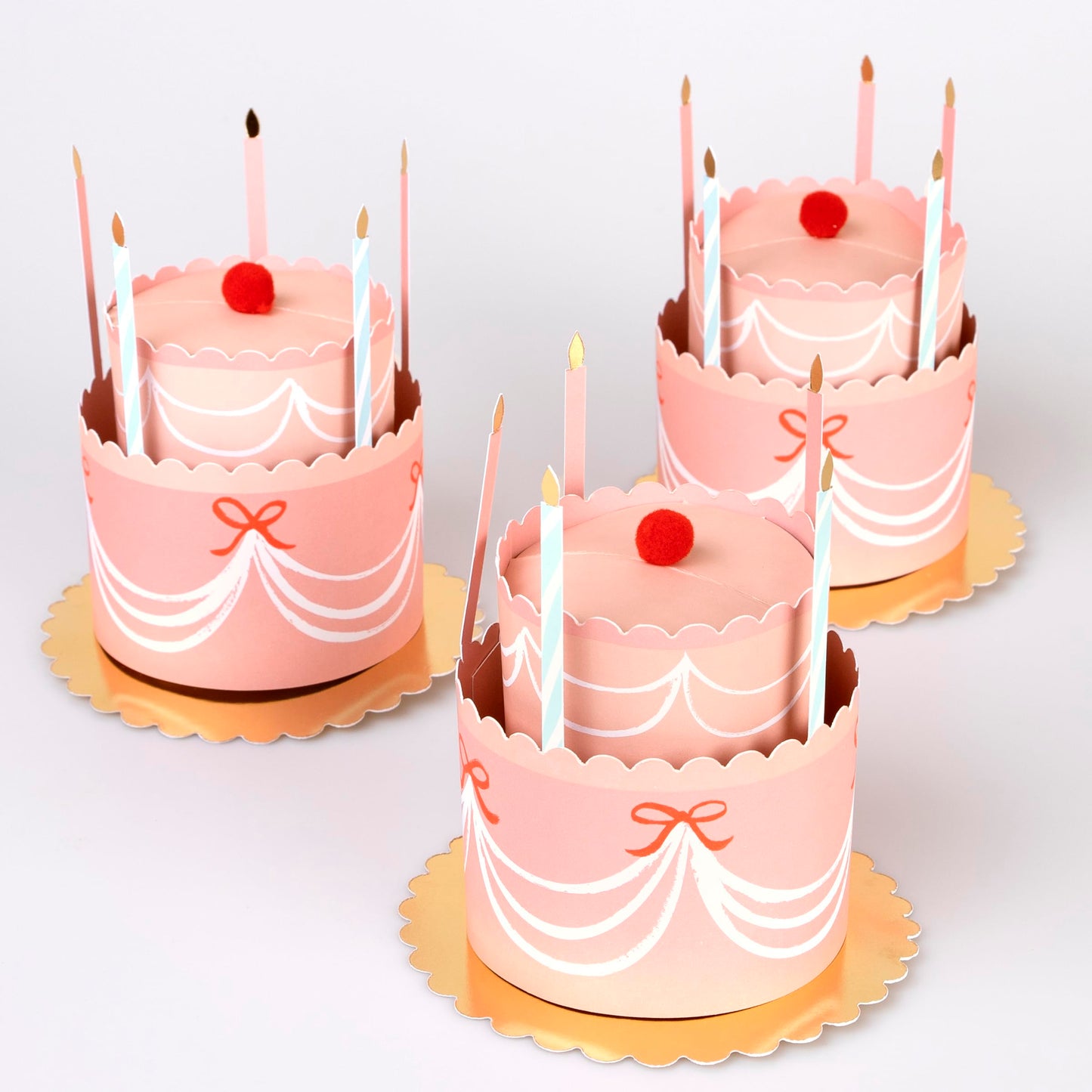 Meri Meri Fancy Cake Party Hats (Pack of 8), Paper Birthday Party Hats, Great For Photo Booths & Party Tables, Easy To Assemble, Ages 3+, 4.875" x 5"