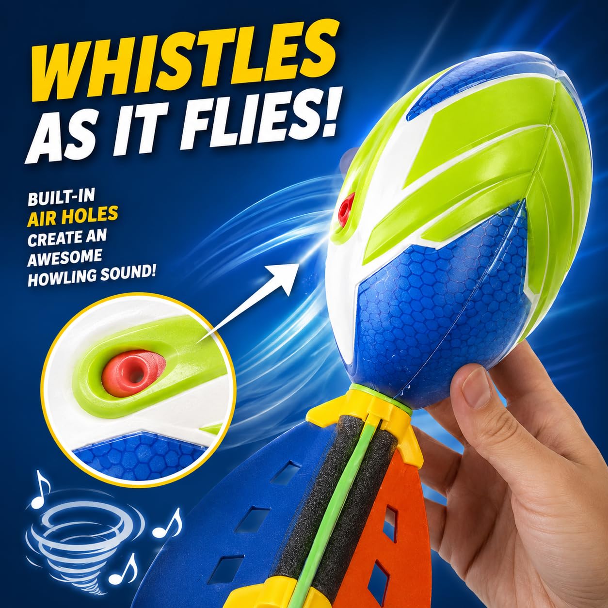 Liberty Imports 3-Pack Whistling Foam Football with Tail, Kids Outdoor Toy