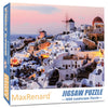 MaxRenard 1000 Pieces Jigsaw Puzzles for Adults Coastal Scenery Santorini
