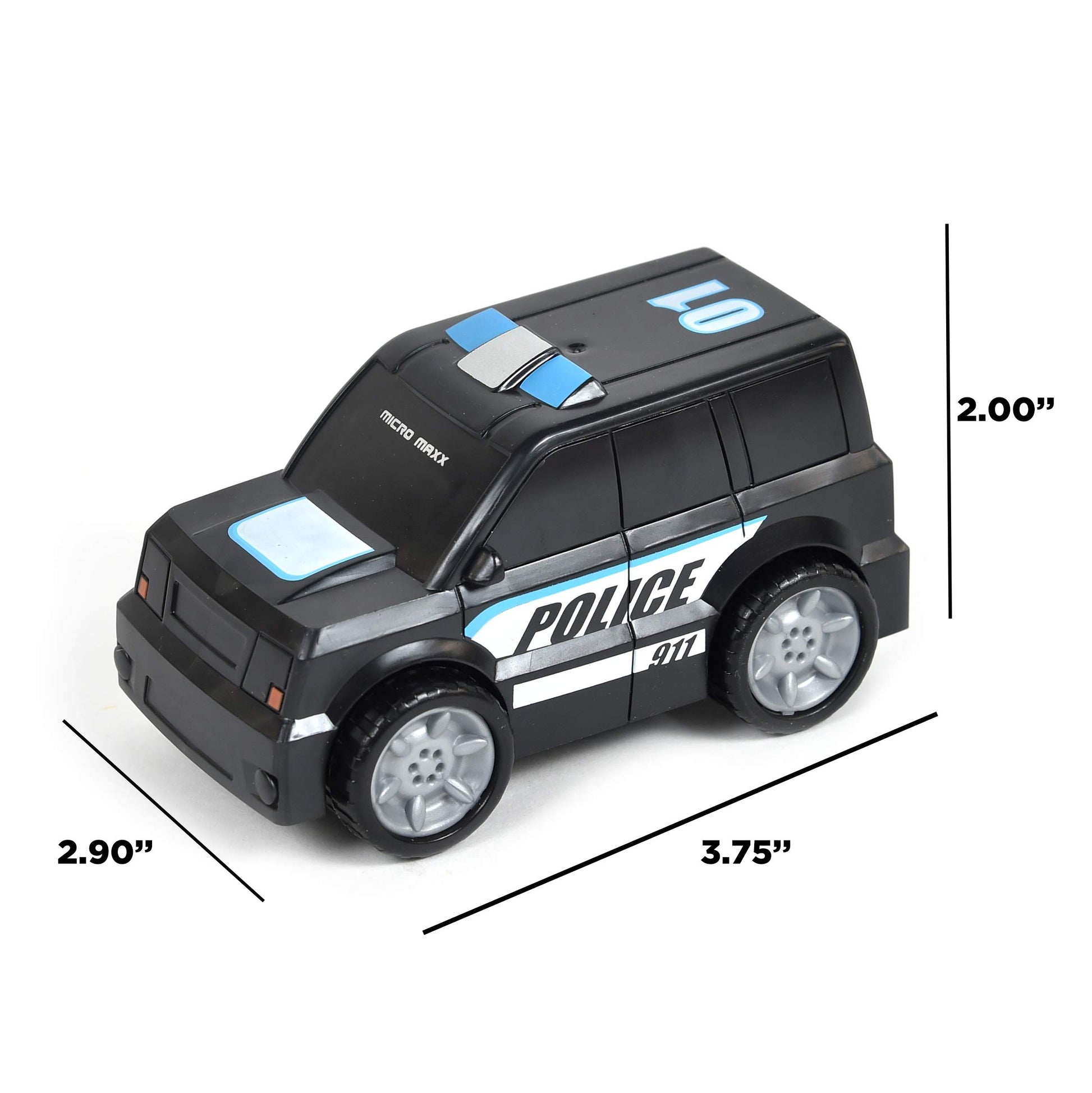 Sunny Days Entertainment Micro Mini City Vehicles - Rescue Toy Car and Truck Set for Kids | Firetruck Helicopter Police Ambulance | Free Wheeling