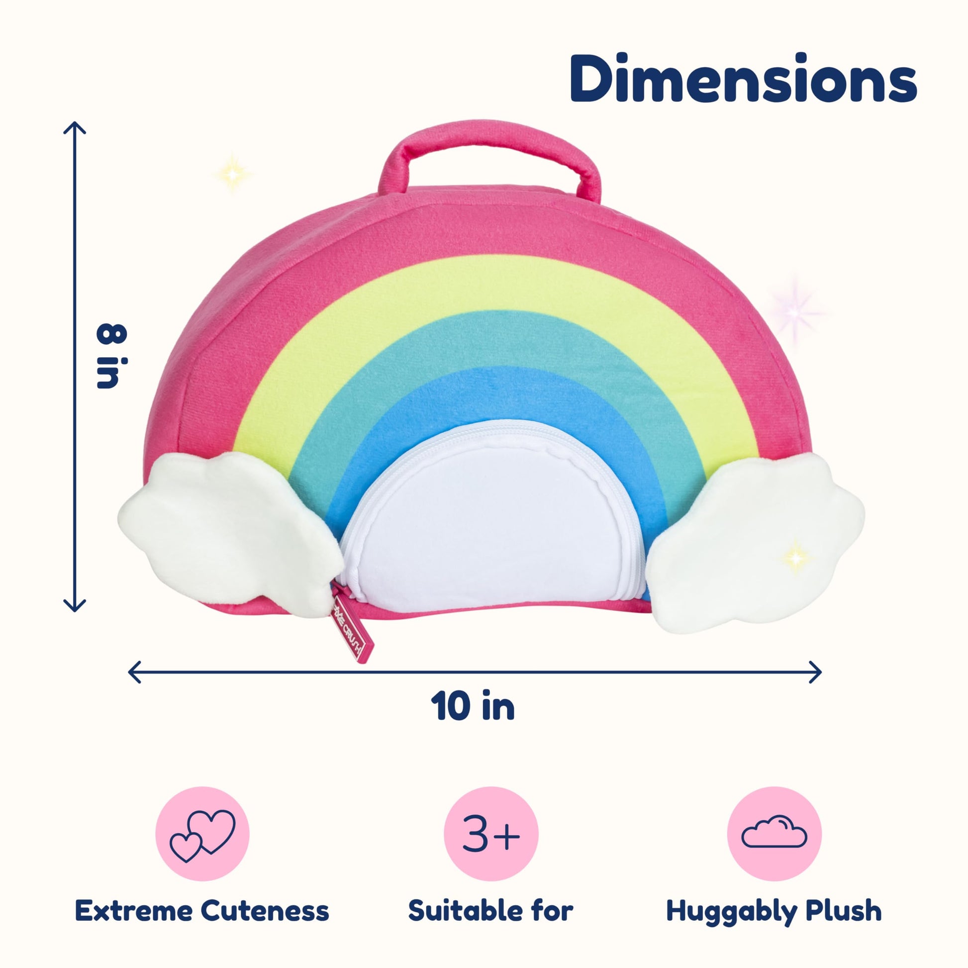 PixieCrush Unicorn Stuffed Animal Set - 5 Plush Toys for Girls with Narwhal, Puppycorn, Kittycorn and Rainbow Unicorn - Soft Plushies with Carry Case