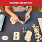 Magical Valley Horse Barn Craft Kit for Kids, DIY Wooden Barn Building Kit, Arts & Crafts for Kids, Horse Toys for Girls & Boys, Creative Activity