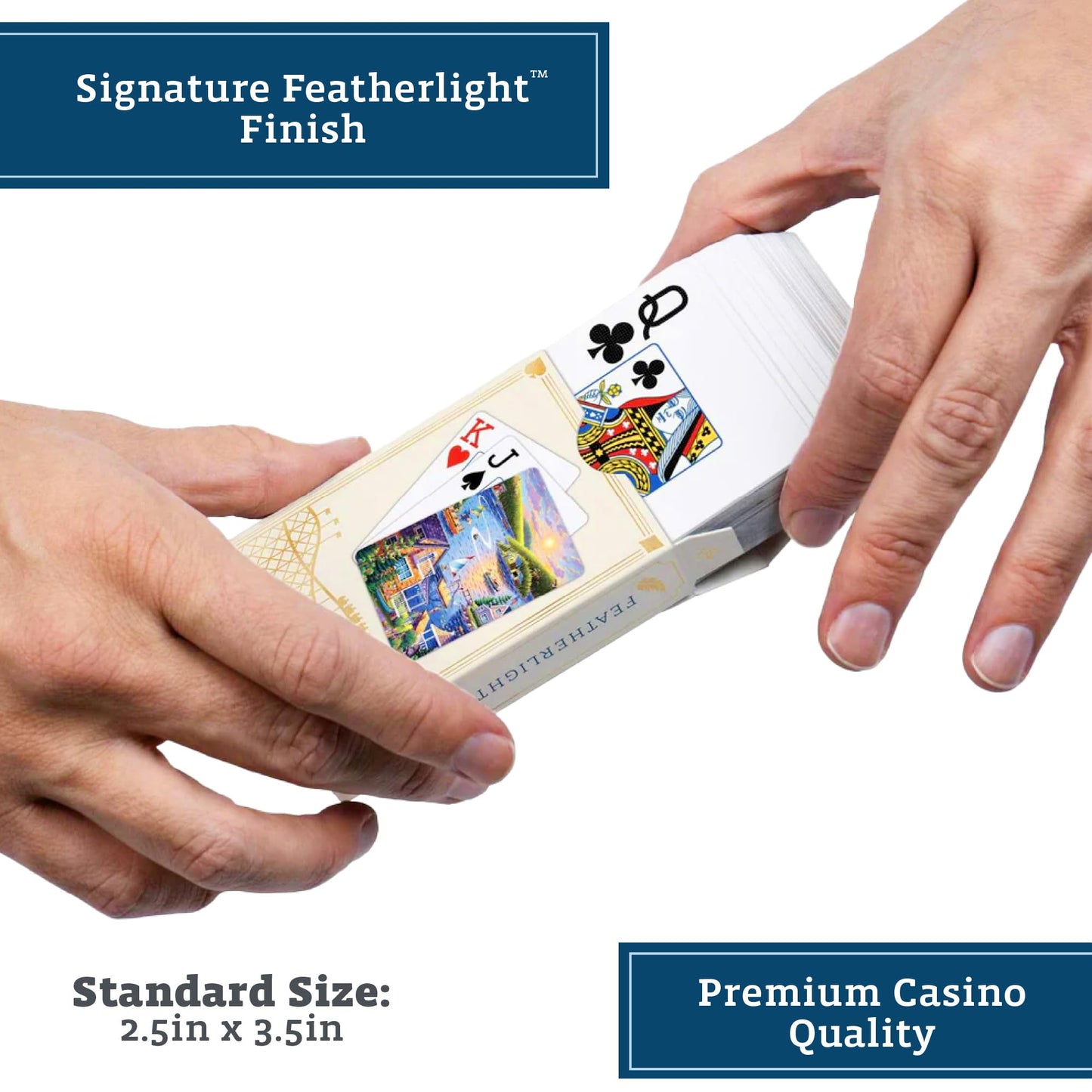 Boardwalk Puzzles Lake House, Featherlight Unique Playing Cards, Fun Themed Deck for Home and Travel