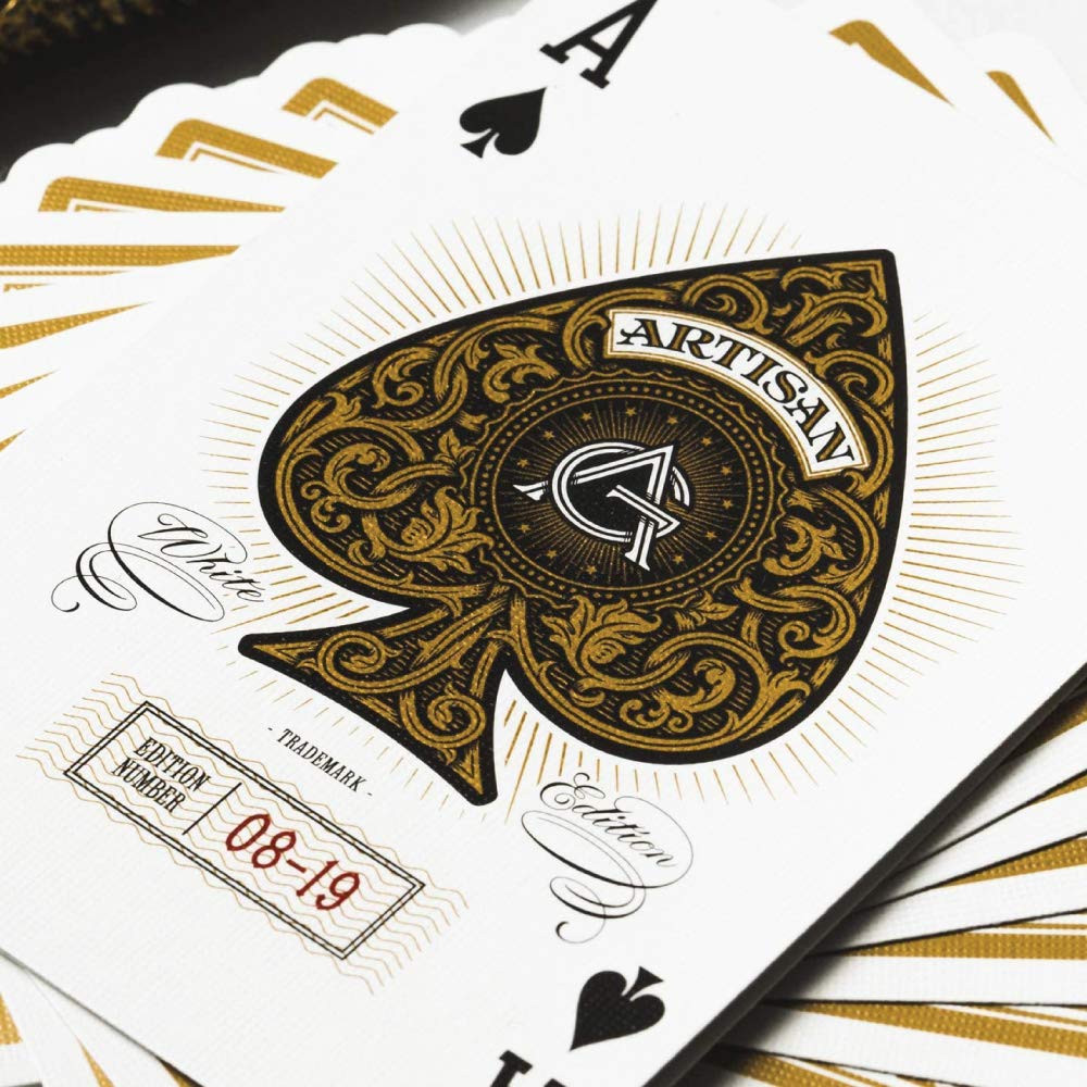 Artisan Playing Cards 2 Pack Decks | White Deck and Black Deck | by Theory11 | with Embossed Tuck Boxes
