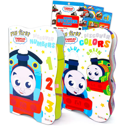 Thomas the Train Board Books Set for Toddlers Babies Bundle Stickers