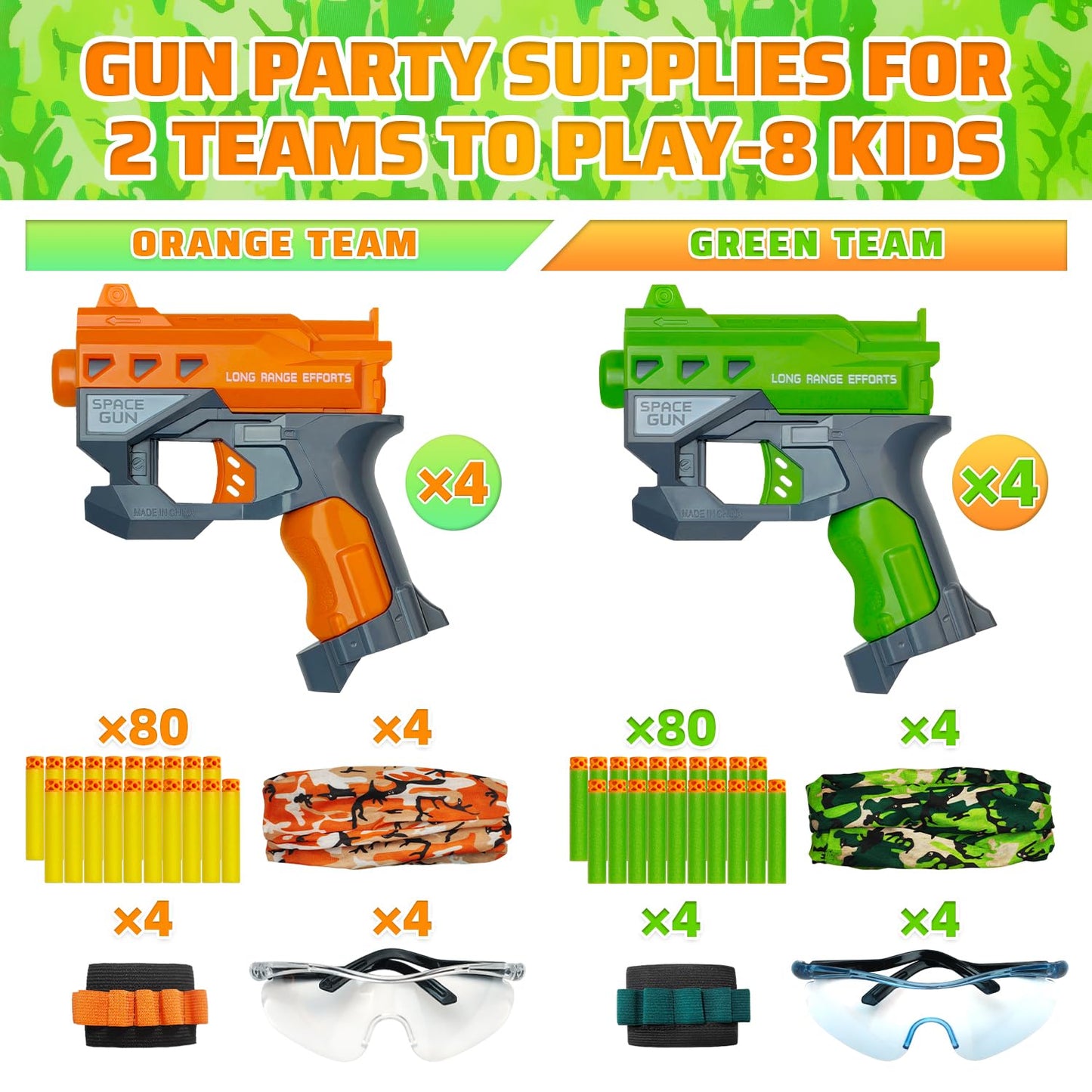 8 Pack Blaster Boys Toy Guns, Kids Party Favors Supplies with Small Guns