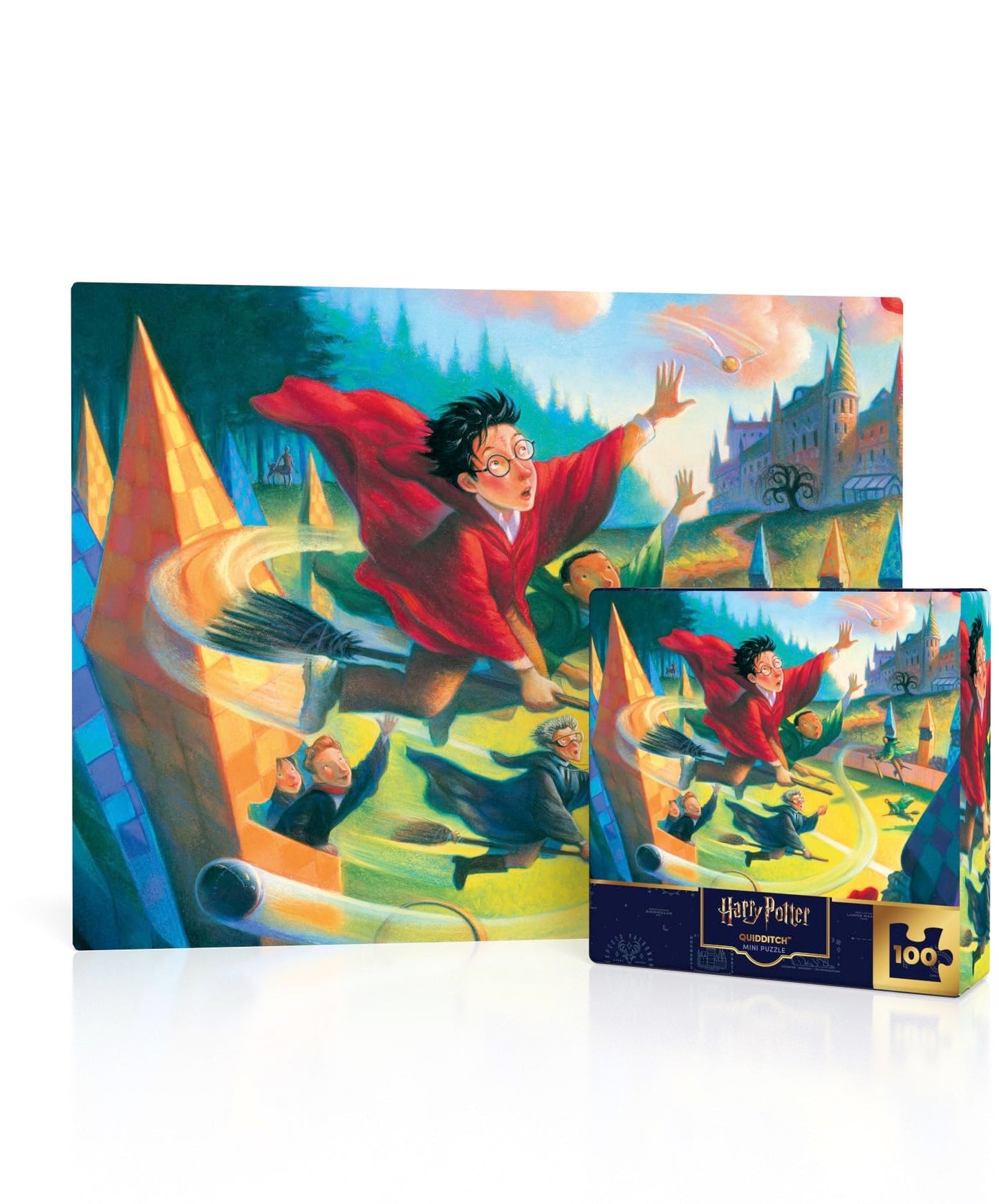 New York Puzzle Company - Harry Potter Quidditch Mini - 100 Piece Jigsaw Puzzle for Adults by Mary GrandPré