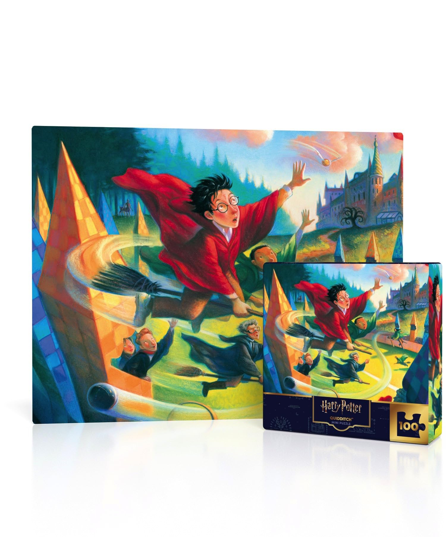 New York Puzzle Company - Harry Potter Quidditch Mini - 100 Piece Jigsaw Puzzle for Adults by Mary GrandPré