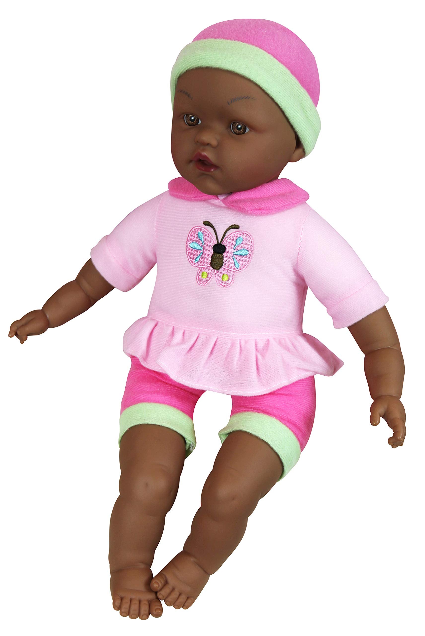 Doll Umbrella Stroller Set with 16" Baby Doll (African American)