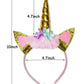 Risshine 2Pcs Unicorn Horn Headbands Flowers Cat Ear HeadBands for Birthday Party, Christmas,Halloween,Photo Props, Unicorn Themed Party Decoration