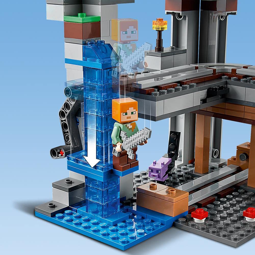 LEGO Minecraft The First Adventure 21169 Hands-On Minecraft Playset; Fun Toy Featuring Steve, Alex, a Skeleton, Dyed Cat, Moobloom and Horned Sheep,