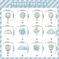 36pcs Hot Air Balloon Cupcake Toppers: Hot Air Balloon Decorations Adventure Awaits Baby Shower Hot Air Balloon Baby Shower Decorations