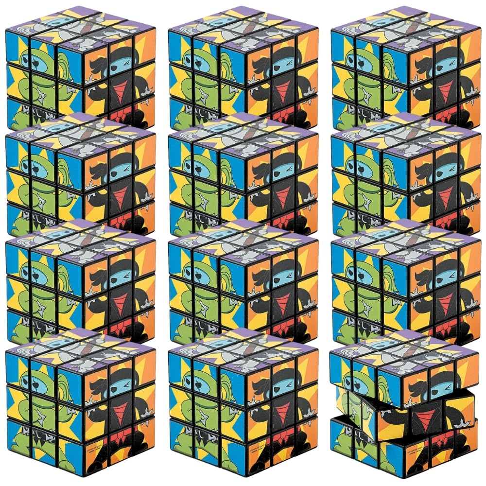 Fun Express - Ninja Mini Magic Cubes - Toys - Games - Puzzle Games & Mind Teasers - 12 Pieces