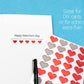 Hygloss Red Foil Heart Shape Stickers, 20 Sheets