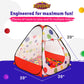 Kids Ball Pit Pop up Play Tent, Playhouse Tent for Boys Girls Babies and Toddlers, Indoor Outdoor Toy Perfect Kid’s Gifts, 50 Ball Pit Balls Included